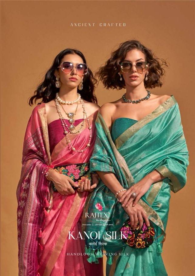 Kanoi Silk By Raj Tex 362001 To 362006 Series Indian Traditional Wear Collection Beautiful Stylish Fancy Colorful Party Wear & Occasional Wear Handloom Silk Sarees At Wholesale Price