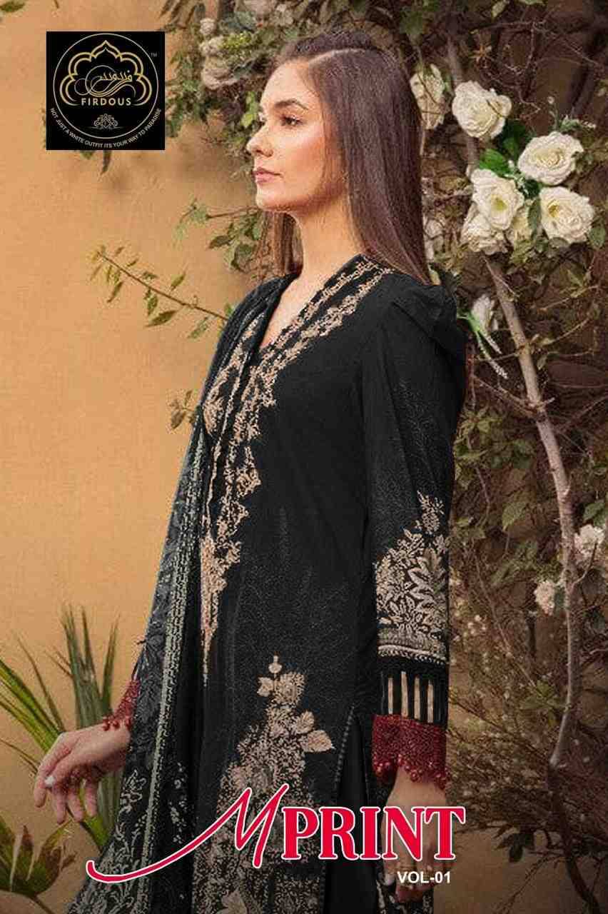 Mprint Vol-1 By Firdous 1004-A To 1004-D Series Beautiful Stylish Pakistani Suits Fancy Colorful Casual Wear & Ethnic Wear & Ready To Wear Heavy Cotton Print With Embroidery Dresses At Wholesale Price
