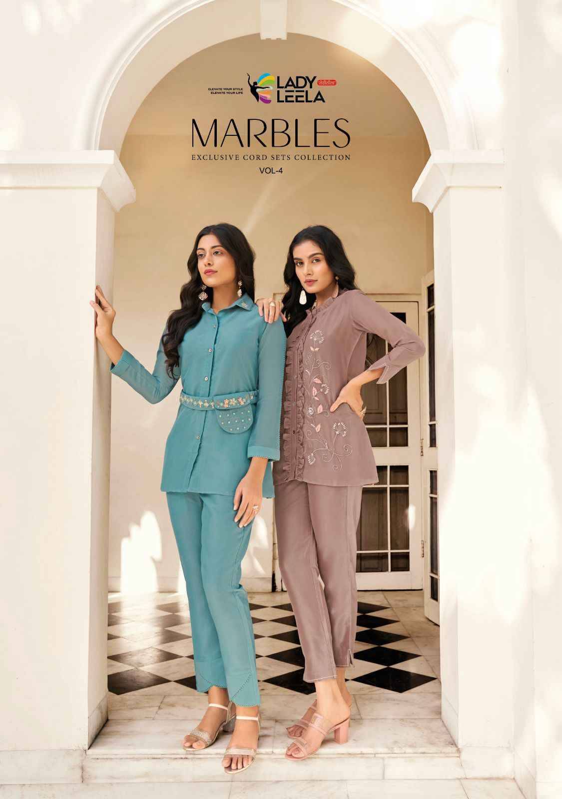 Marbles Vol-4 By Lady Leela 1111 To 1116 Series Designer Stylish Fancy Colorful Beautiful Party Wear & Ethnic Wear Collection Pure Organza Co-Ord At Wholesale Price