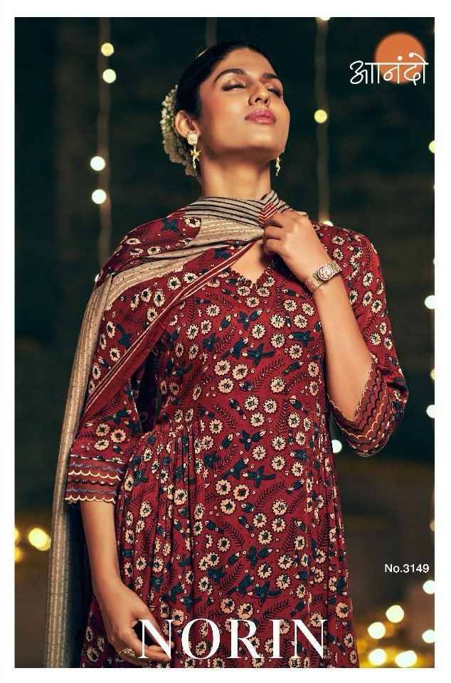Norin-3149 By Anando 3149-A To 3149-B Series Designer Pakistani Suits Beautiful Stylish Fancy Colorful Party Wear & Occasional Wear Pure Modal Silk Dresses At Wholesale Price