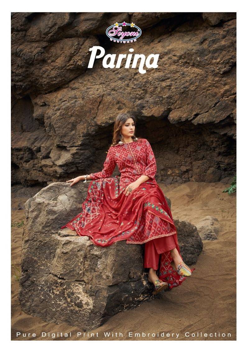Parina By Siyoni 69001 To 69008 Series Beautiful Festive Suits Colorful Stylish Fancy Casual Wear & Ethnic Wear Pure Cotton Silk Digital Prnt Dresses At Wholesale Price
