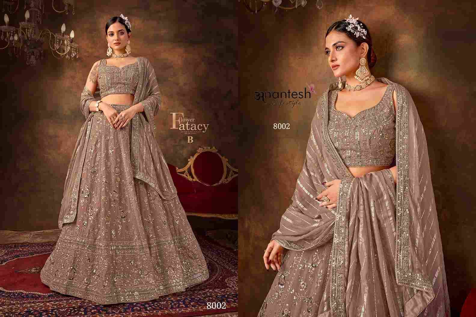 Queen Vol-1 By Anantesh 8001 To 8007 Series Bridal Wear Collection Beautiful Stylish Colorful Fancy Party Wear & Occasional Wear Georgette/Organza Lehengas At Wholesale Price