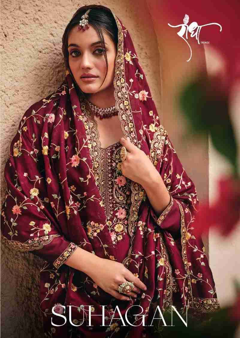 Suhagan By Radha Trends 1181 To 1184 Series Festive Suits Beautiful Fancy Colorful Stylish Party Wear & Occasional Wear Georgette Dresses At Wholesale Price