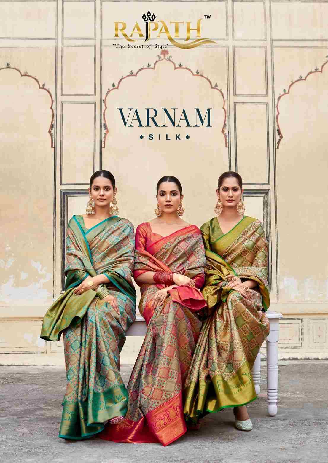 Varnam Silk By Rajpath 280001 To 280006 Series Indian Traditional Wear Collection Beautiful Stylish Fancy Colorful Party Wear & Occasional Wear Pure Silk Sarees At Wholesale Price