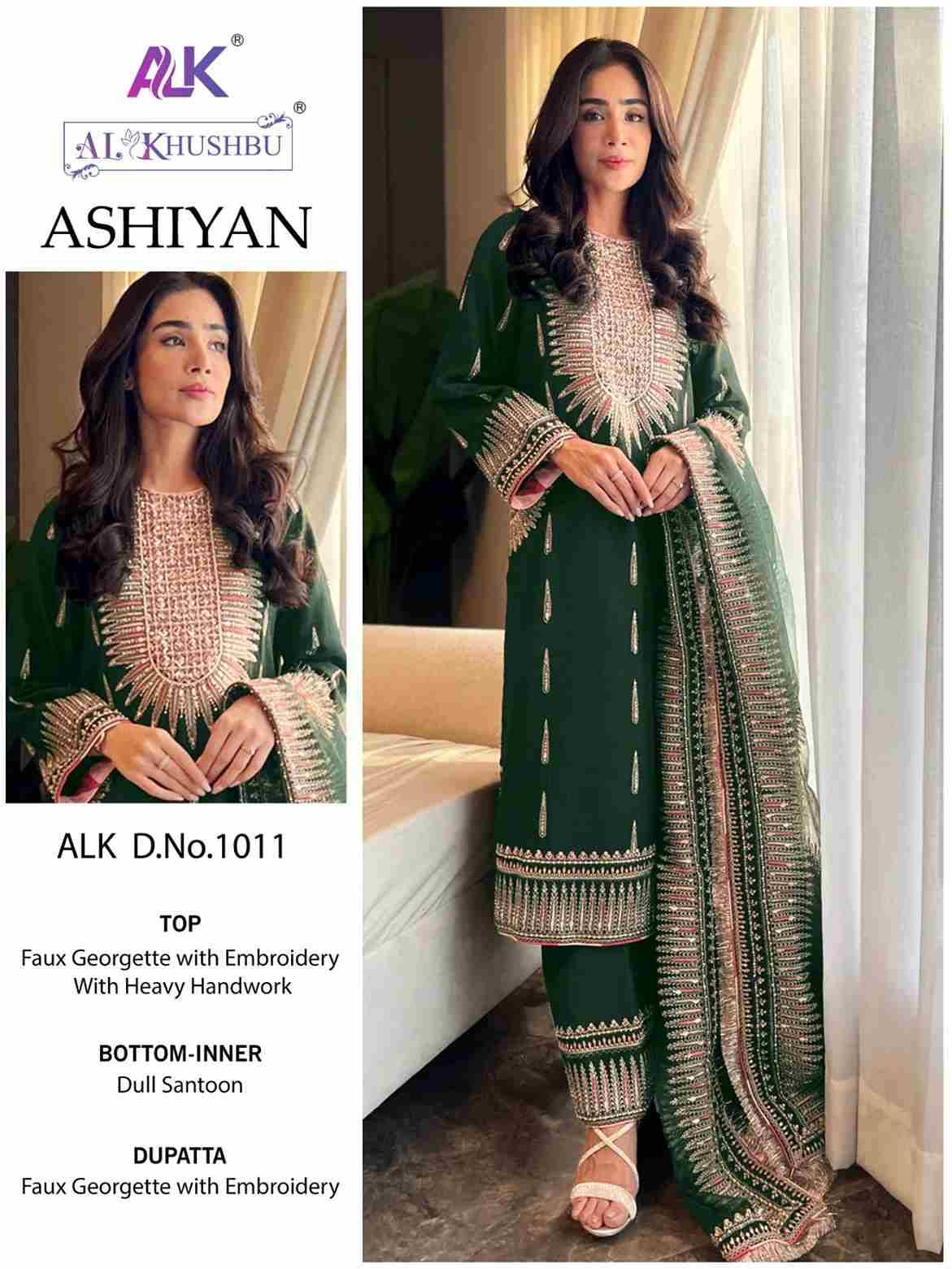 Al Khushbu Hit Design 1011 By Al Khushbu Beautiful Pakistani Suits Colorful Stylish Fancy Casual Wear & Ethnic Wear Faux Georgette Dresses At Wholesale Price