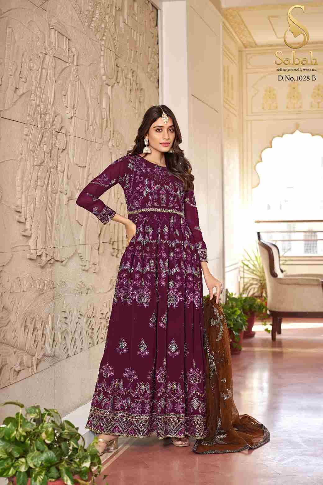 Anokhi By Sabah 1028-A To 1028-D Series Beautiful Festive Suits Colorful Stylish Fancy Casual Wear & Ethnic Wear Faux Georgette Dresses At Wholesale Price