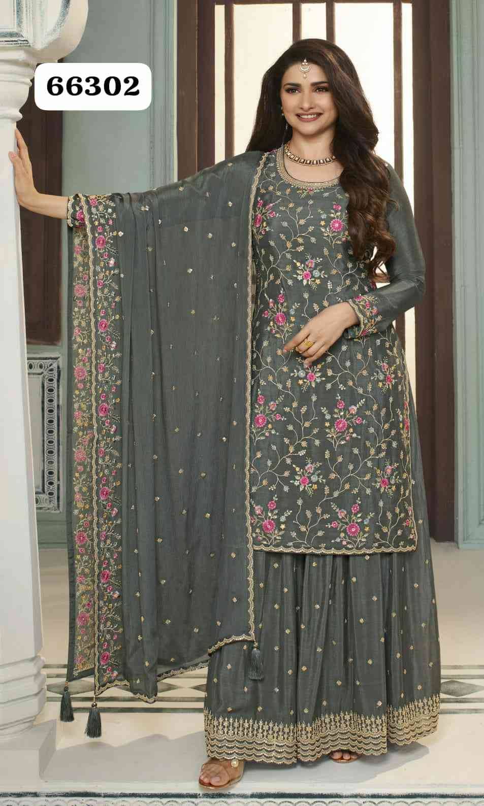 Avanti By Vinay Fashion 66301 To 66306 Series Beautiful Stylish Festive Suits Fancy Colorful Casual Wear & Ethnic Wear & Ready To Wear Chinnon Dresses At Wholesale Price