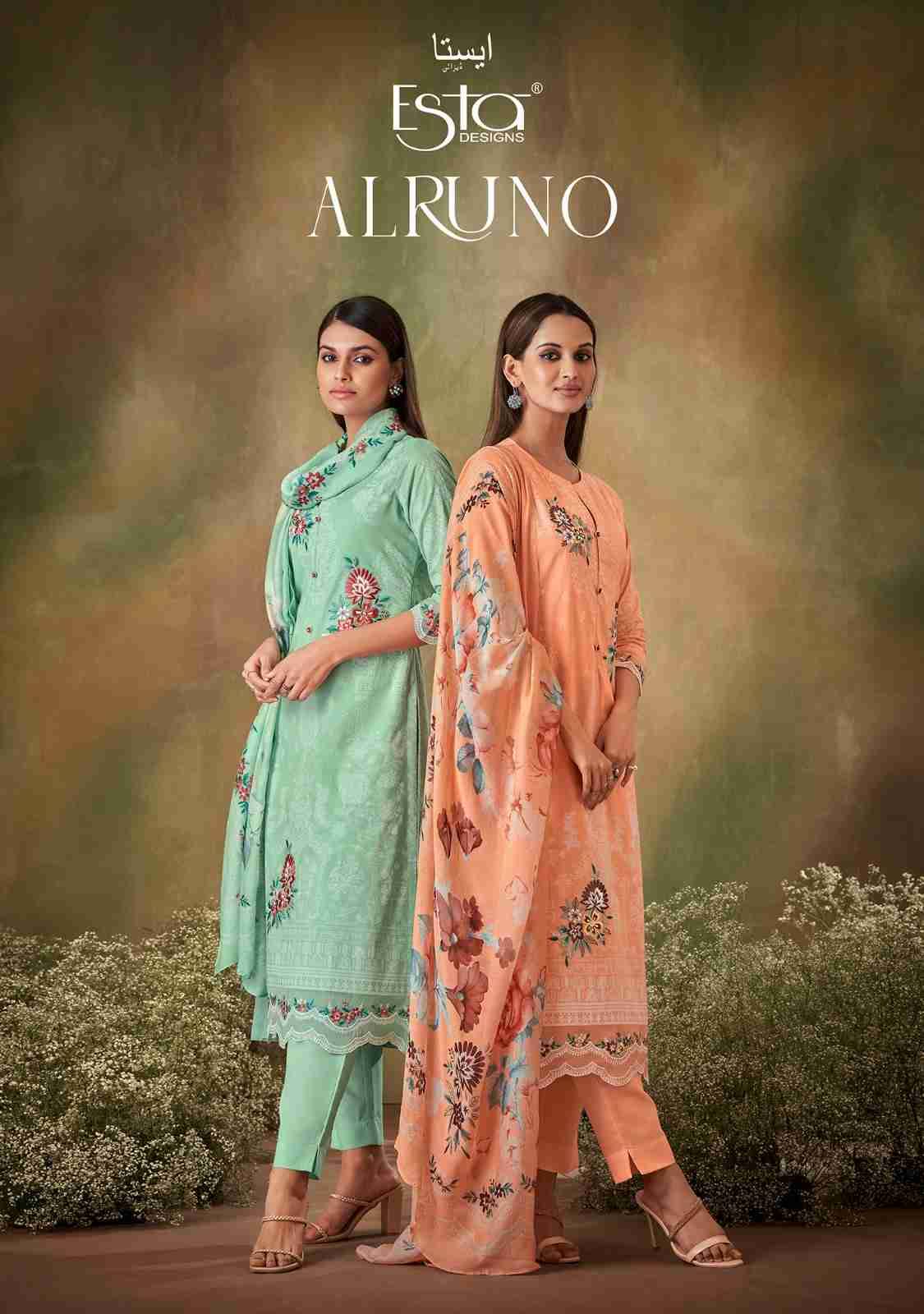 Alruno By Esta Designs 101 To 108 Series Beautiful Festive Suits Colorful Stylish Fancy Casual Wear & Ethnic Wear Cambric Cotton Dresses At Wholesale Price