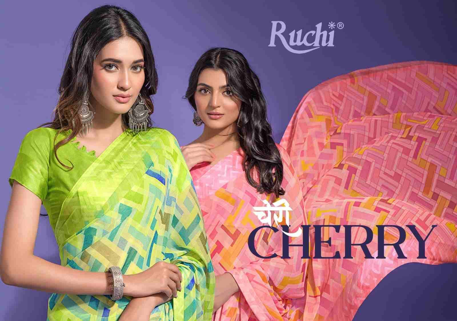 Cherry Vol-35 By Ruchi Sarees 25301-A To 25303-D Series Indian Traditional Wear Collection Beautiful Stylish Fancy Colorful Party Wear & Occasional Wear Chiffon Sarees At Wholesale Price