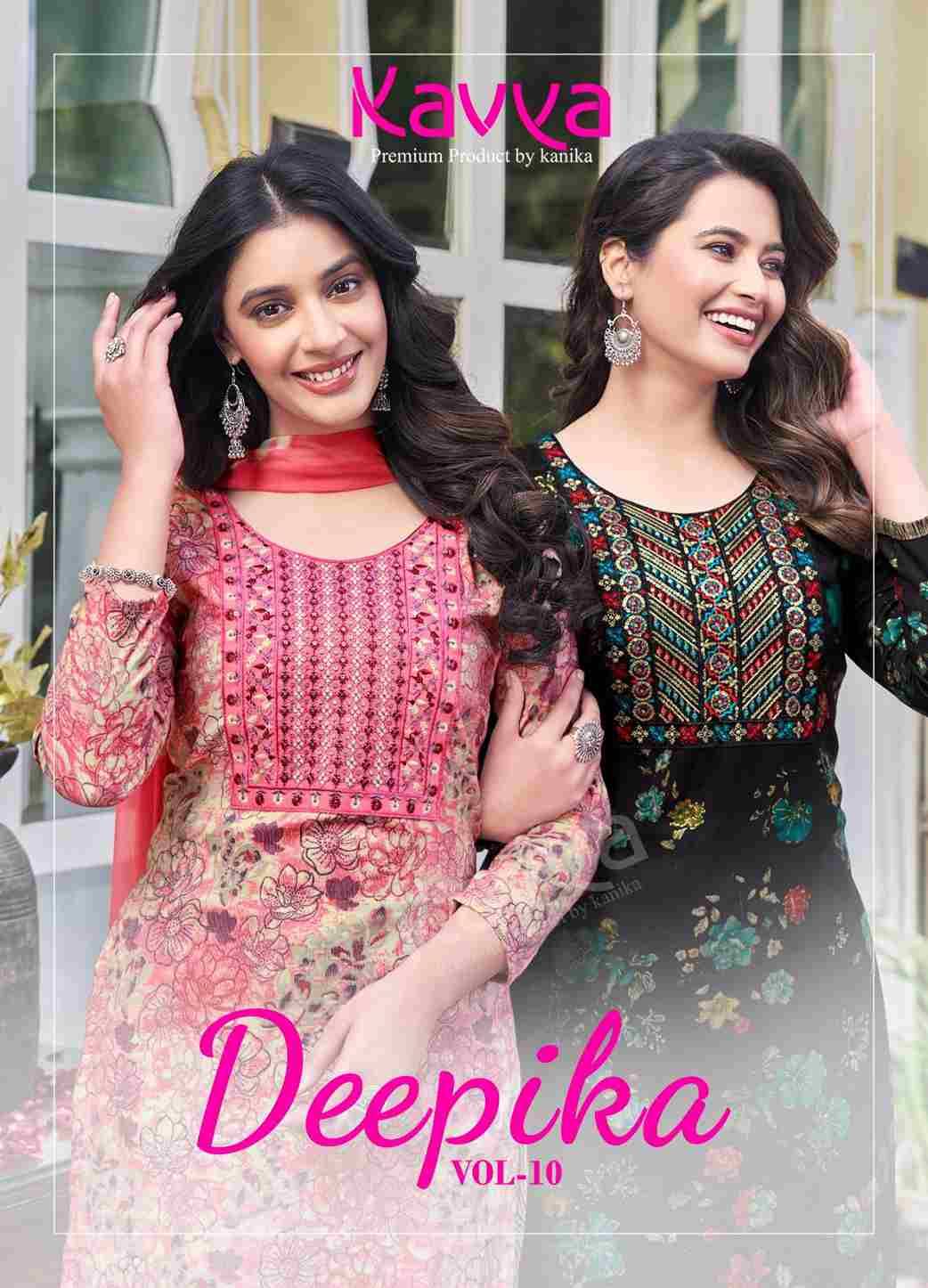 Deepika Vol-10 By Kavya 10001 To 10010 Series Beautiful Festive Suits Colorful Stylish Fancy Casual Wear & Ethnic Wear Capsule Print Dresses At Wholesale Price