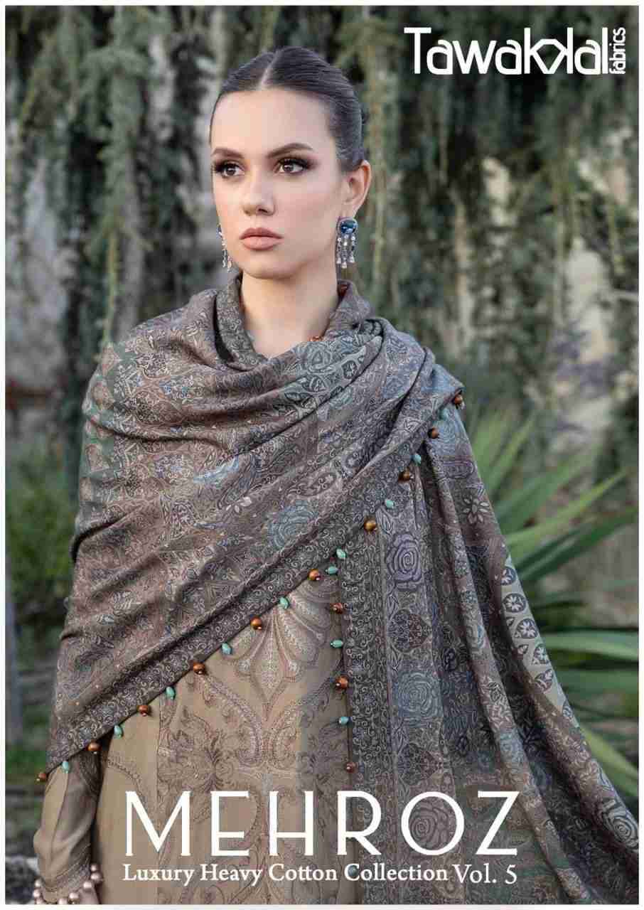 Mehroz Vol-5 By Tawakkal Fab 41 To 50 Series Designer Festive Suits Beautiful Stylish Fancy Colorful Party Wear & Occasional Wear Pure Cotton Dresses At Wholesale Price