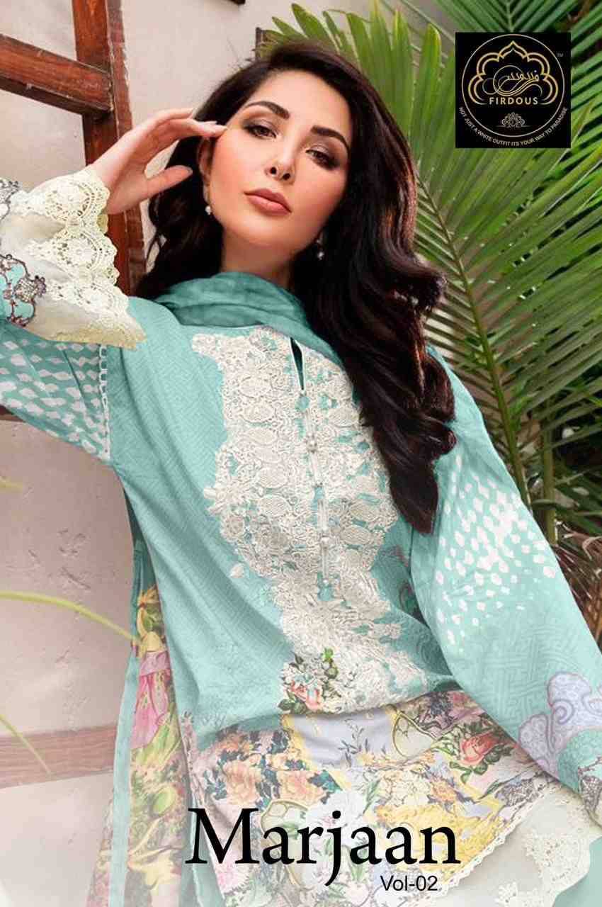 Marjaan Vol-2 By Firdous 2001-A To 2001-D Series Beautiful Festive Suits Colorful Stylish Fancy Casual Wear & Ethnic Wear Pure Cotton Embroidered Dresses At Wholesale Price