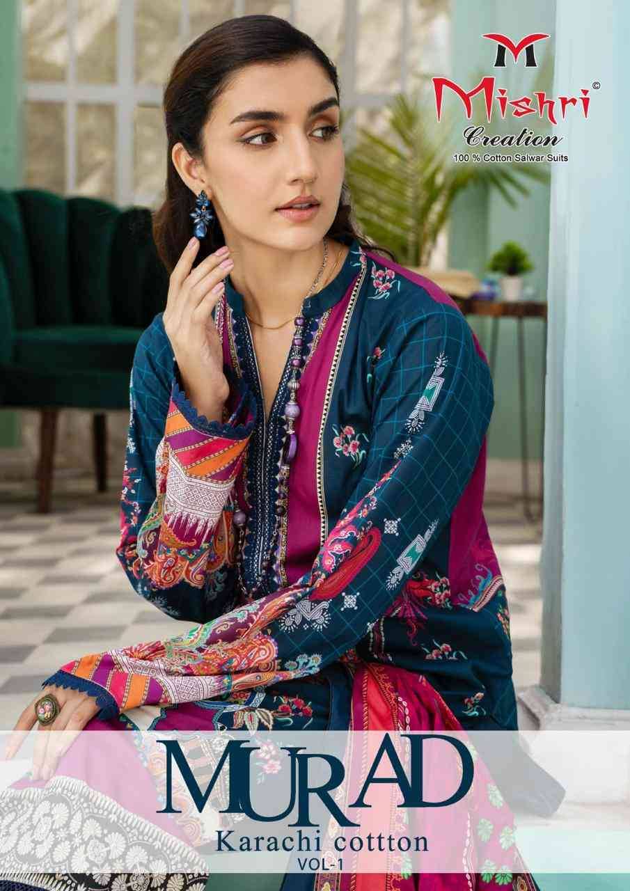 Murad By Mishri 1001 To 1006 Series Beautiful Festive Suits Colorful Stylish Fancy Casual Wear & Ethnic Wear Cotton Print Dresses At Wholesale Price