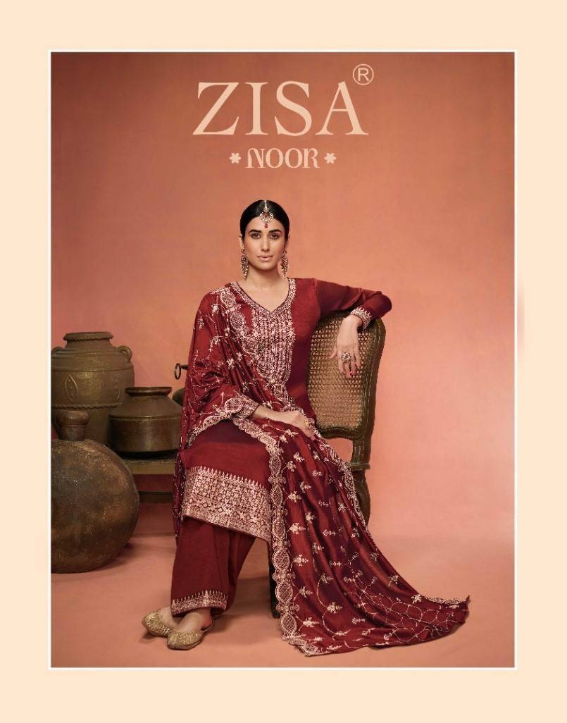 Noor By Zisa 14421 To 14426 Series Beautiful Festive Suits Colorful Stylish Fancy Casual Wear & Ethnic Wear Georgette Silk Dresses At Wholesale Price