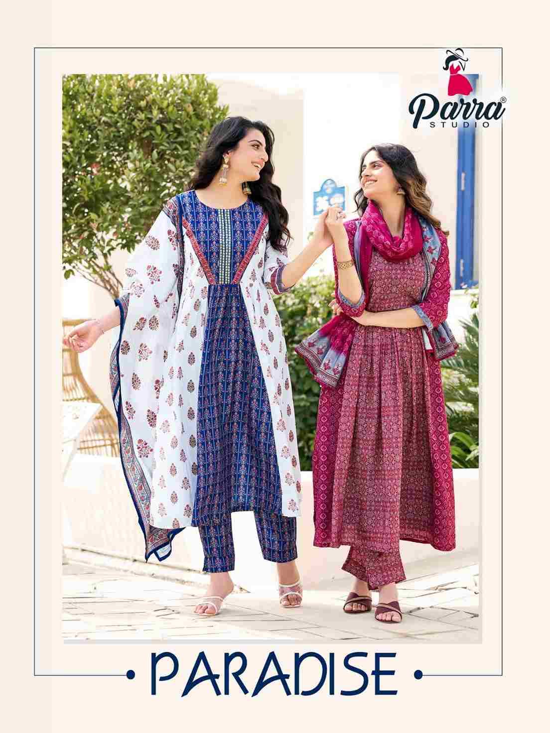 Paradise By Parra Studio 10001 To 10006 Series Beautiful Stylish Suits Fancy Colorful Casual Wear & Ethnic Wear & Ready To Wear Muslin Print Dresses At Wholesale Price