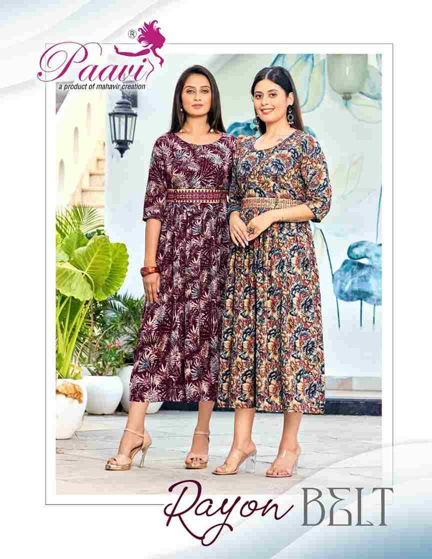 Rayon By Paavi 1001 To 1008 Series Designer Stylish Fancy Colorful Beautiful Party Wear & Ethnic Wear Collection Rayon Kurtis At Wholesale Price
