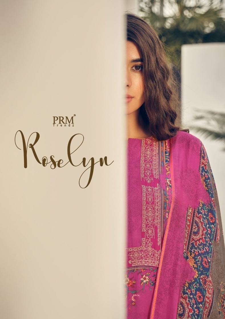 Roselyn By Prm Trendz 5409 To 5416 Series Beautiful Pakistani Suits Colorful Stylish Fancy Casual Wear & Ethnic Wear Pure Muslin Silk Dresses At Wholesale Price