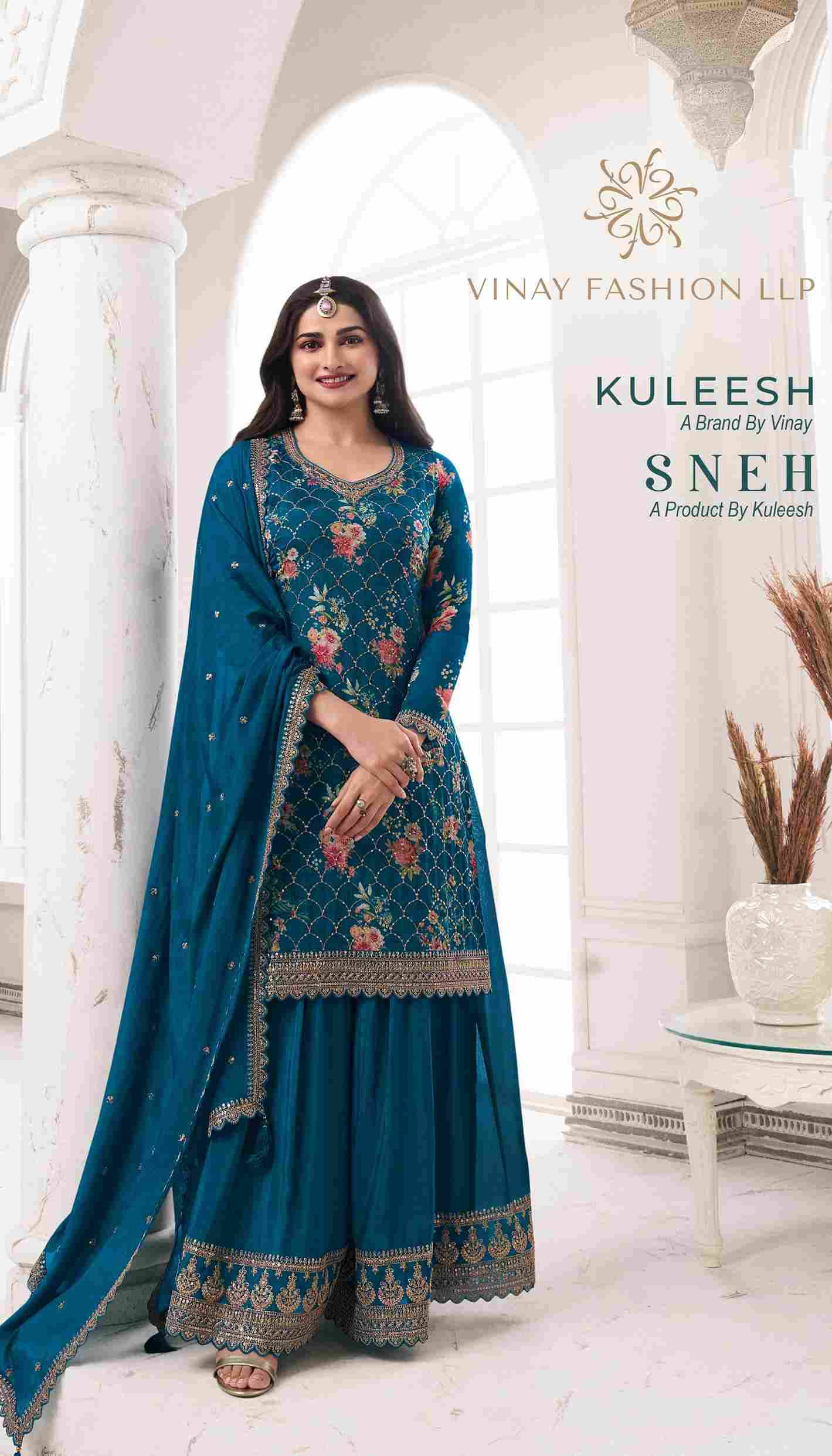 Sneh By Vinay Fashion 67201 To 67206 Series Beautiful Colorful Stylish Fancy Casual Wear & Ethnic Wear Chinnon Embroidered Dresses At Wholesale Price