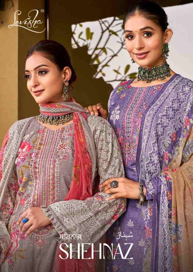 Shehnaz By Levisha 1001 To 1004 Series Beautiful Festive Suits Colorful Stylish Fancy Casual Wear & Ethnic Wear Pure Cambric Cotton Embroidered Dresses At Wholesale Price