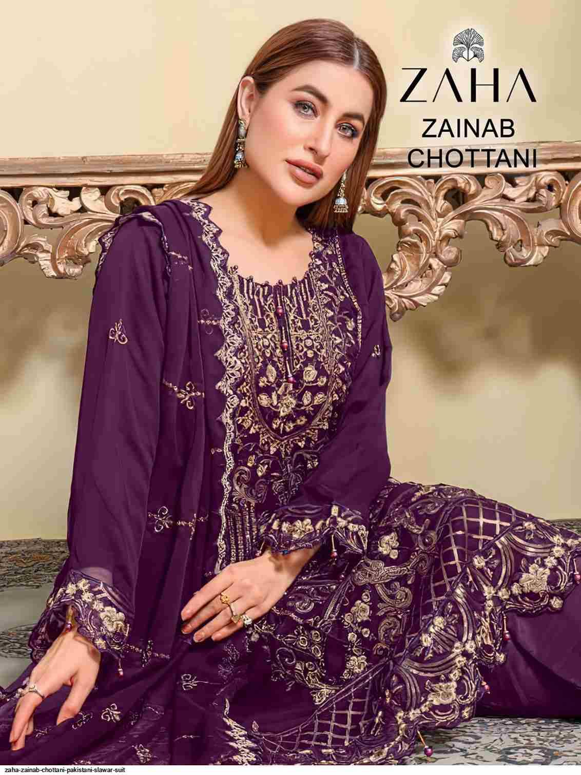 Zaha 10119 F Party Wear Style Designer Pakistani Suit Wholasaler