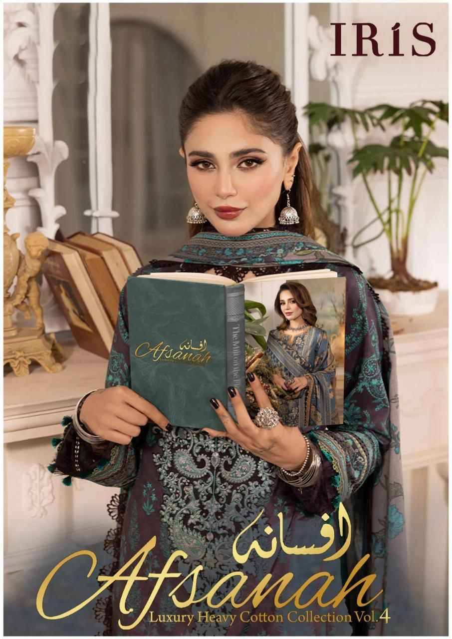 Afsanah Vol-4 By Iris 1031 To 1040 Series Designer Festive Suits Beautiful Stylish Fancy Colorful Party Wear & Occasional Wear Pure Cotton Print Dresses At Wholesale Price
