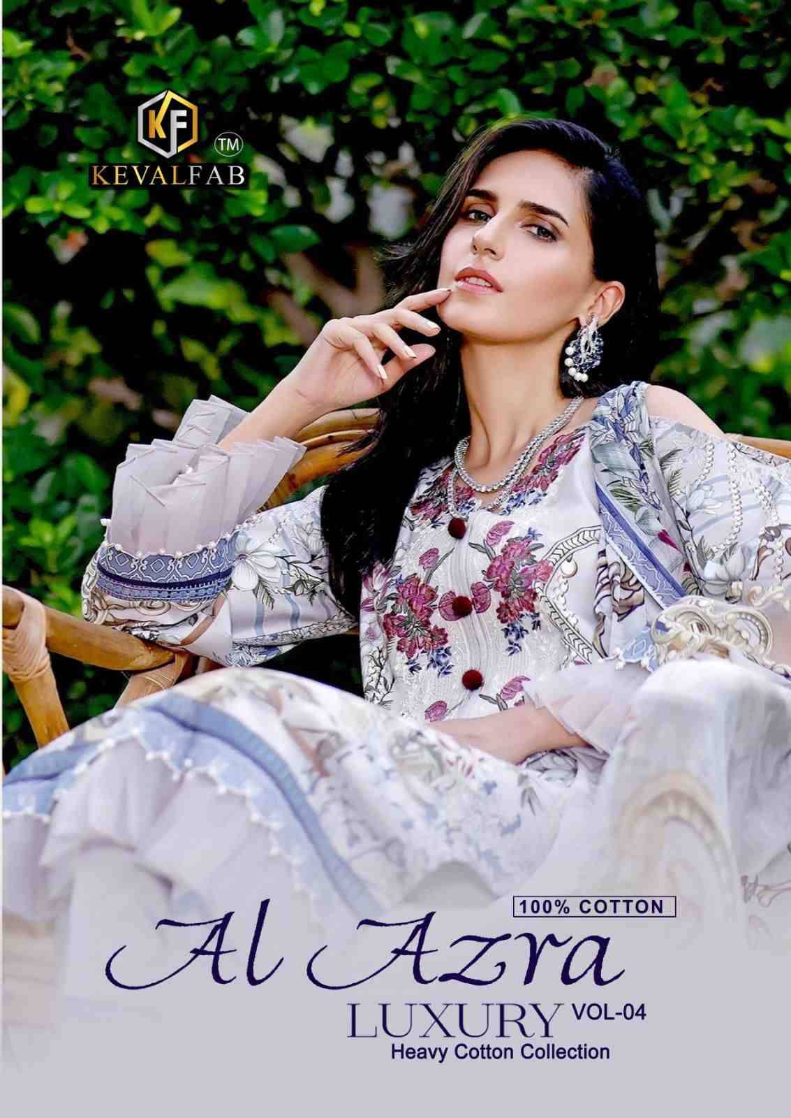 Al Azara Vol-4 By Keval Fab 4001 To 4006 Series Beautiful Festive Suits Stylish Fancy Colorful Casual Wear & Ethnic Wear Heavy Cotton Digital Print Dresses At Wholesale Price
