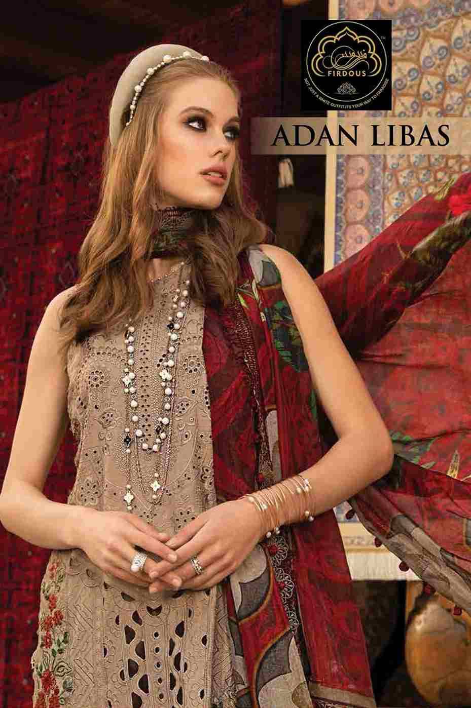 Adan Libas Lawn By Firdous 1001 To 1004 Series Beautiful Festive Suits Colorful Stylish Fancy Casual Wear & Ethnic Wear Pure Cotton Embroidered Dresses At Wholesale Price