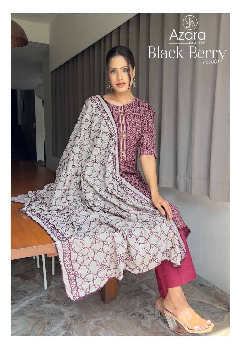 Black Berry Vol-8 By Radhika Fashion 8001 To 8004 Series Beautiful Stylish Festive Suits Fancy Colorful Casual Wear & Ethnic Wear & Ready To Wear Cotton Print Dresses At Wholesale Price