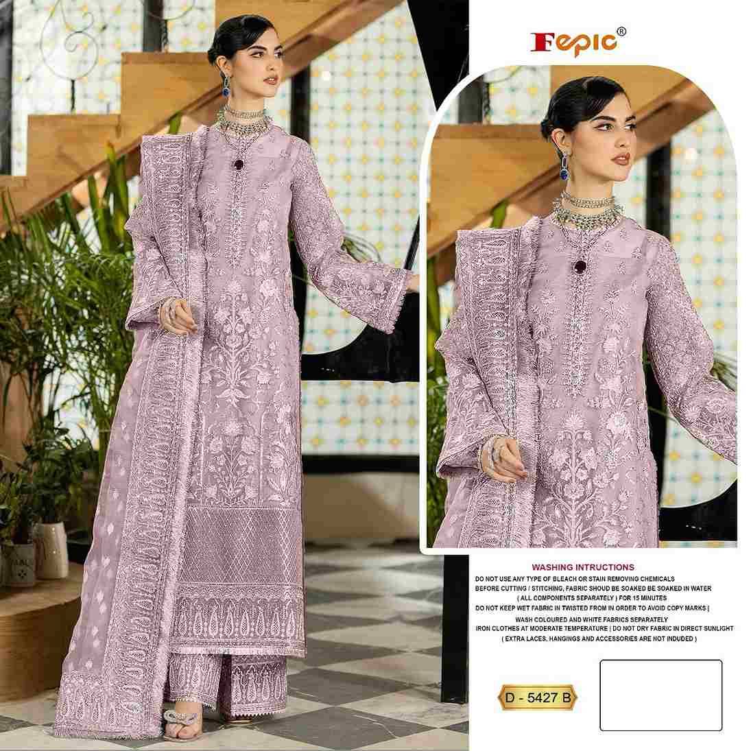 Fepic 5427 Colours By Fepic 5427-A To 5427-D Series Beautiful Pakistani Suits Colorful Stylish Fancy Casual Wear & Ethnic Wear Georgette Embroidered Dresses At Wholesale Price