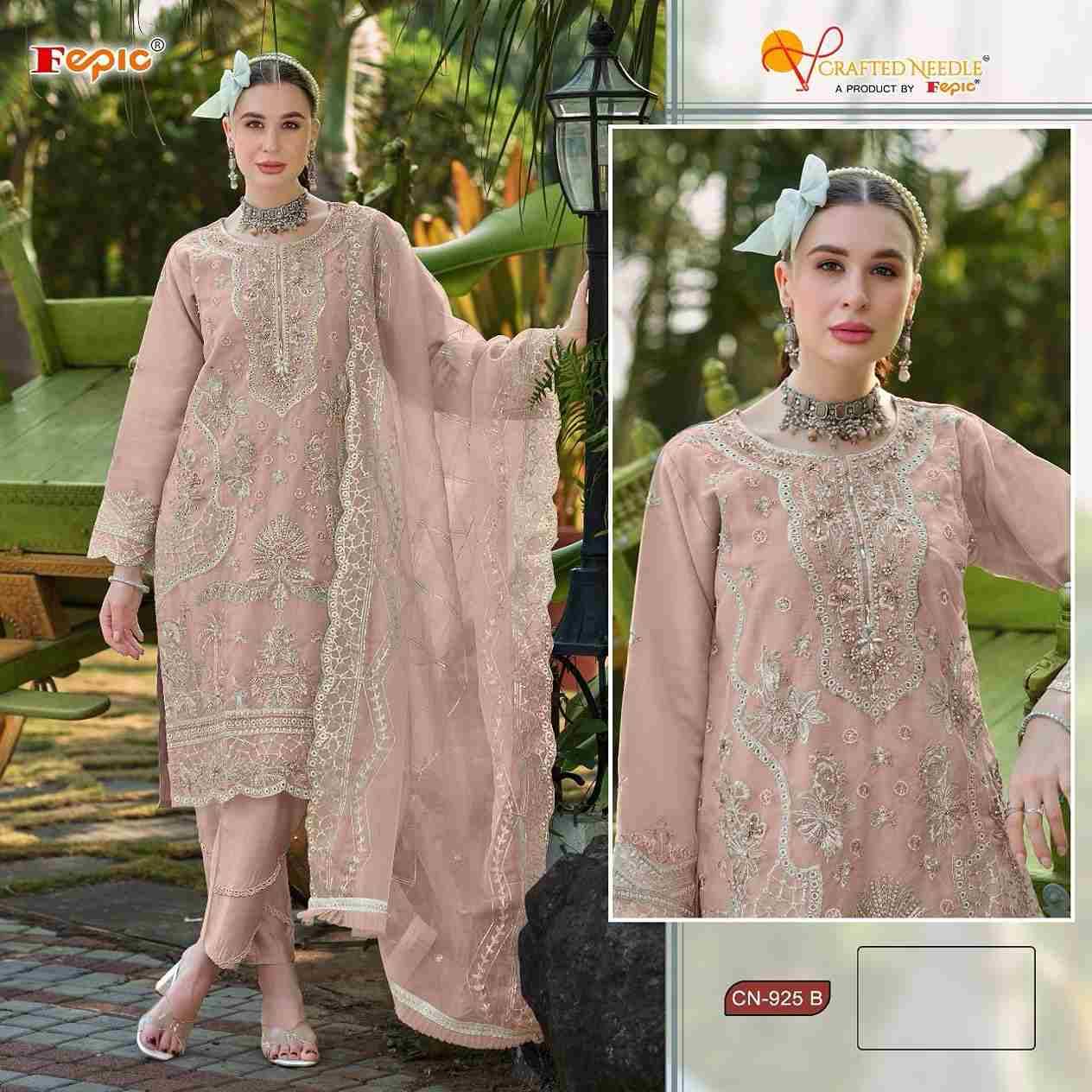 Fepic 925 Colours By Fepic 925-A To 925-D Series Beautiful Pakistani Suits Colorful Stylish Fancy Casual Wear & Ethnic Wear Organza Embroidered Dresses At Wholesale Price