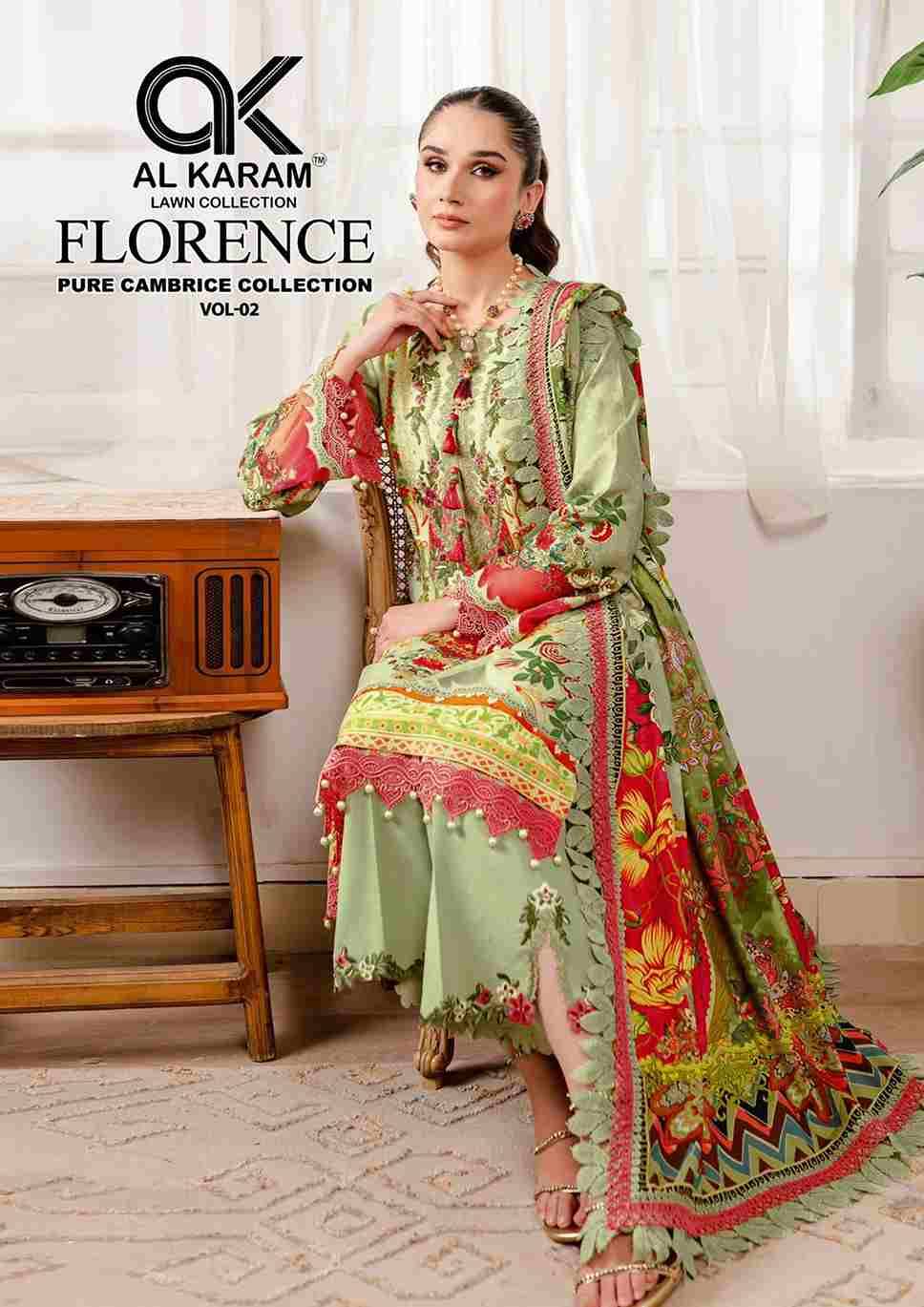 Florence Vol-2 By Al Karam Lawn Collection 2001 To 2006 Series Beautiful Pakistani Suits Stylish Fancy Colorful Casual Wear & Ethnic Wear Pure Cambric Dresses At Wholesale Price