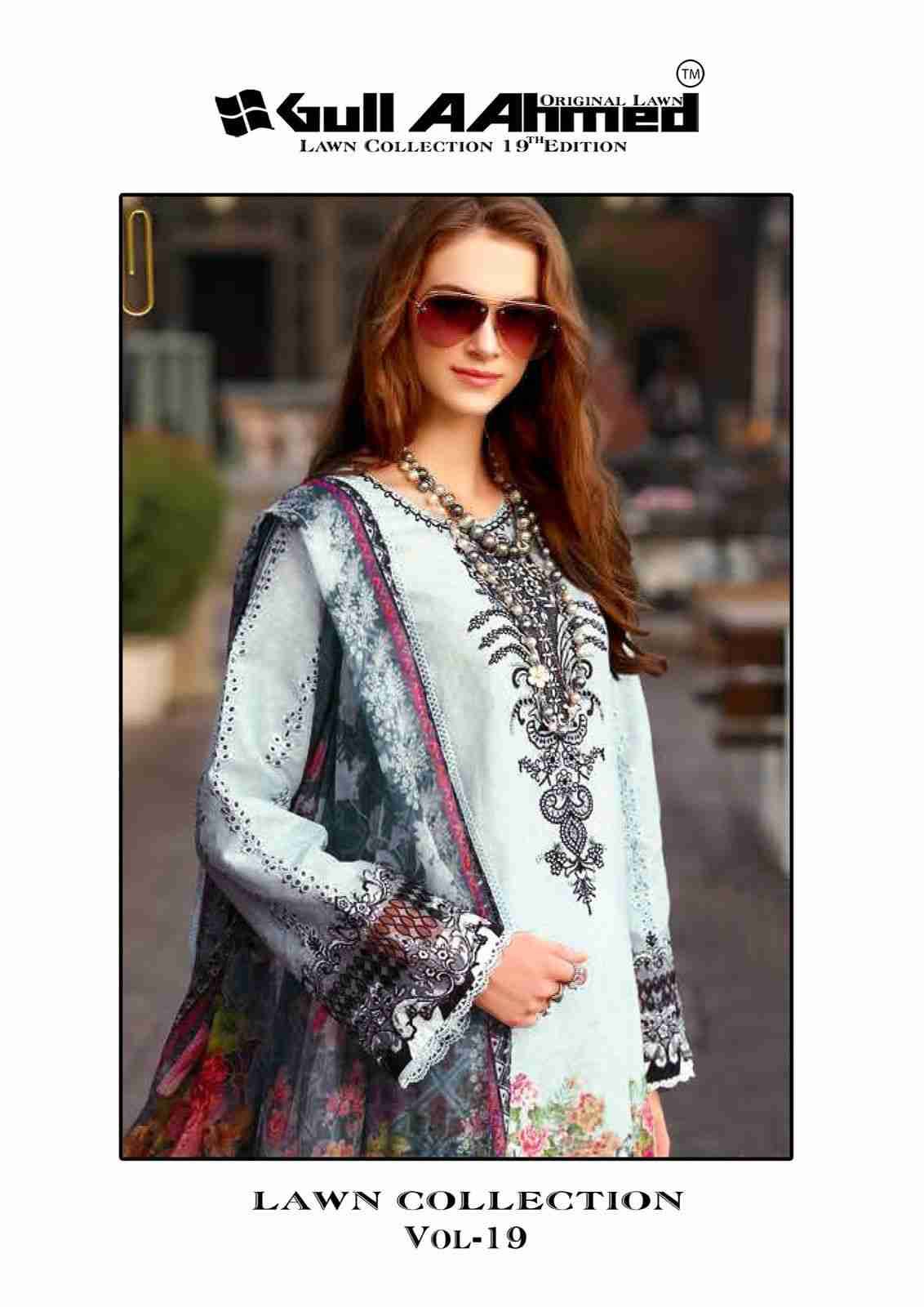 Gull Aahmed Lawn Collection Vol-19 By Gull Aahmed 173 To 178 Series Beautiful Festive Suits Colorful Stylish Fancy Casual Wear & Ethnic Wear Pure Lawn Dresses At Wholesale Price
