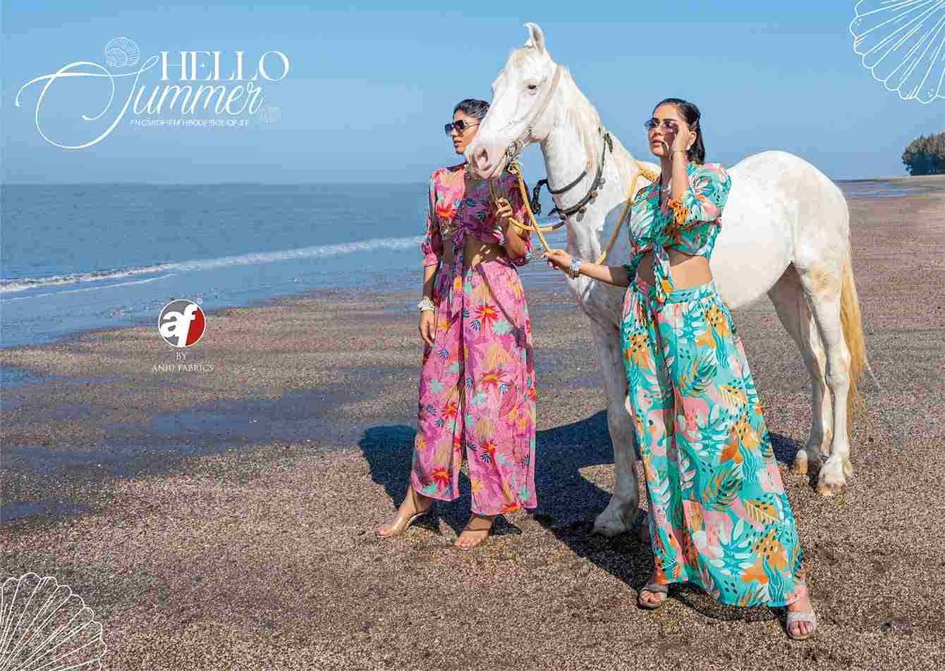 Hello Summer By Anju Fab 3521 To 3526 Series Beautiful Stylish Fancy Colorful Casual Wear & Ethnic Wear Viscose Chiffon At Wholesale Price