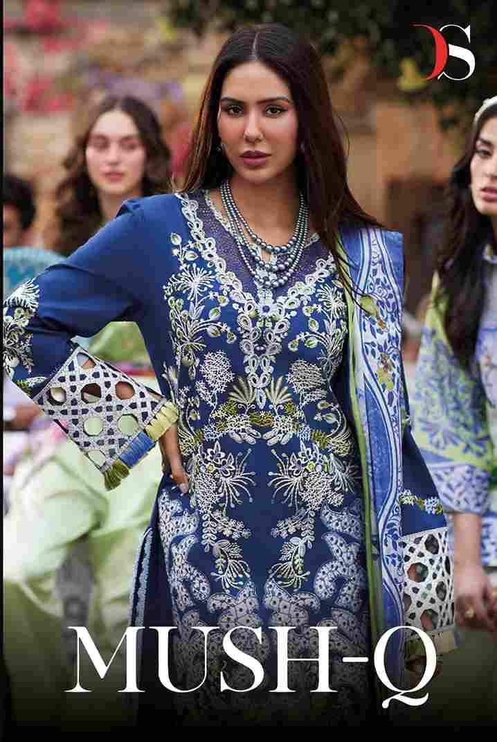 MUSH-Q BY DEEPSY SUITS 5021 TO 5026 SERIES DESIGNER PAKISTANI WEAR COLLECTION BEAUTIFUL STYLISH FANCY COLORFUL PARTY WEAR & OCCASIONAL WEAR PURE COTTON EMBROIDERED DRESSES AT WHOLESALE PRICE
