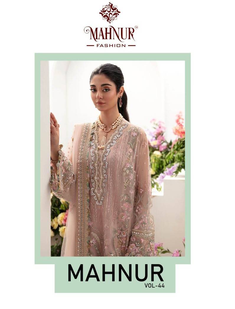 Mahnur Vol-44 By Mahnur Fashion 44001 To 44002 Series Beautiful Pakistani Suits Colorful Stylish Fancy Casual Wear & Ethnic Wear Organza  Dresses At Wholesale Price