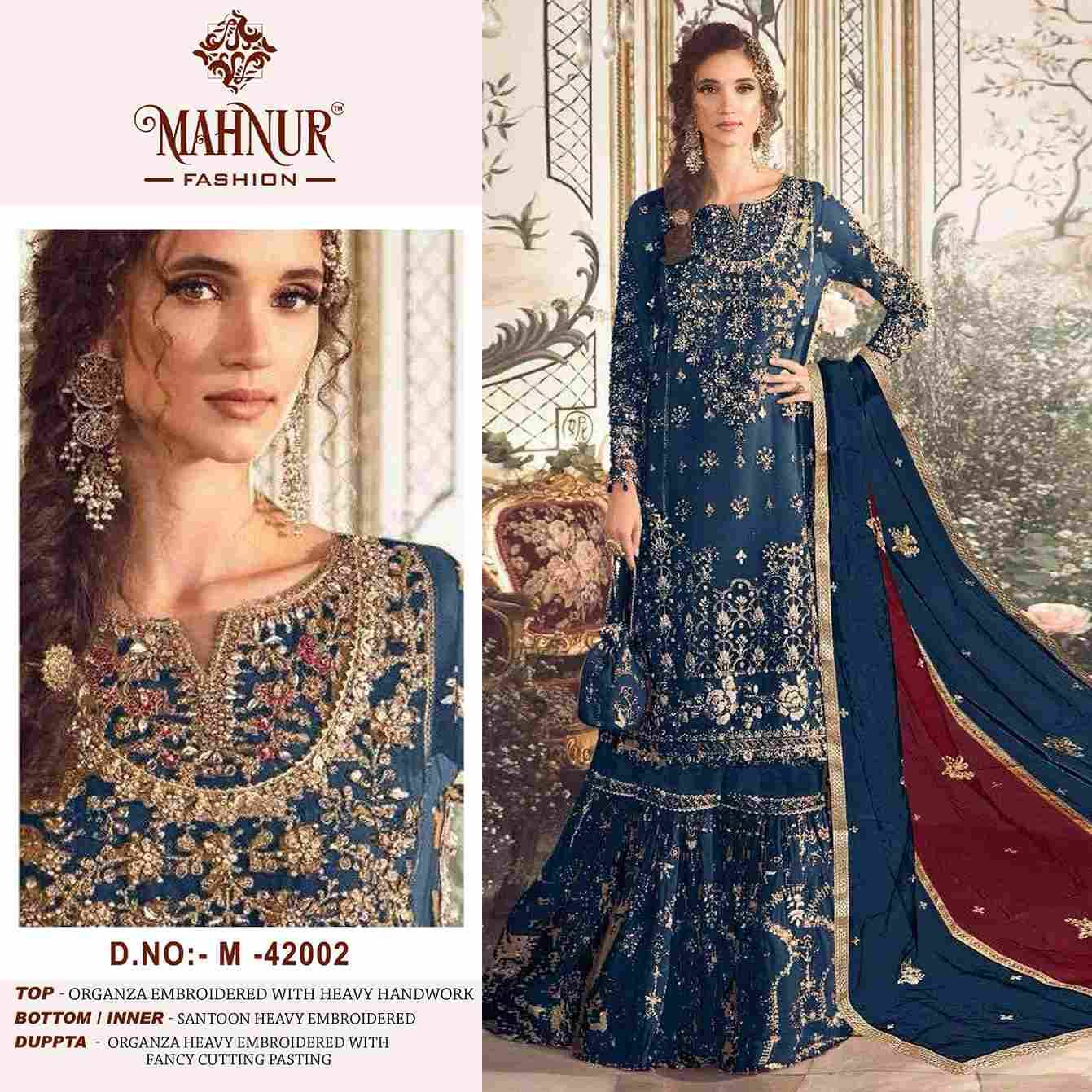Mahnur Vol-42 By Mahnur Fashion 42001 To 42003 Series Beautiful Pakistani Suits Colorful Stylish Fancy Casual Wear & Ethnic Wear Organza/Georgette Dresses At Wholesale Price
