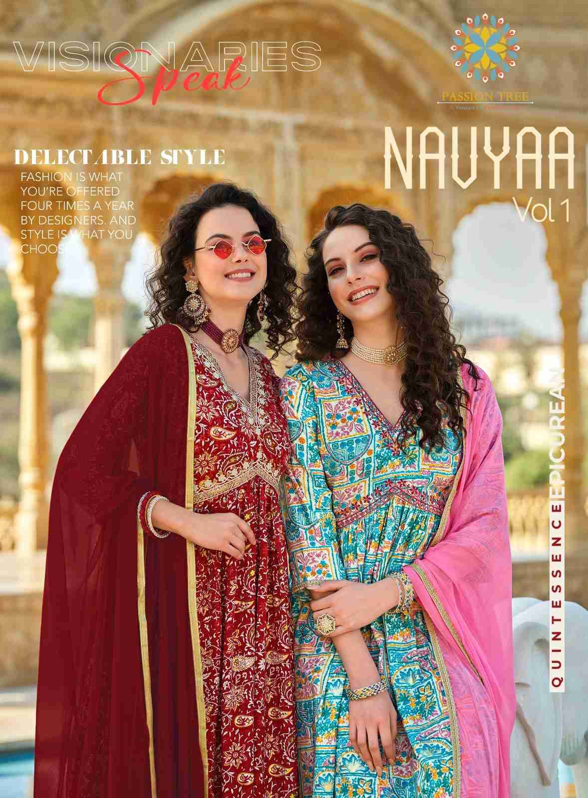 Navyaa Vol-1 By Passion Tree 1001 To 1008 Series Beautiful Stylish Fancy Colorful Casual Wear & Ethnic Wear Rayon Print Kurtis At Wholesale Price