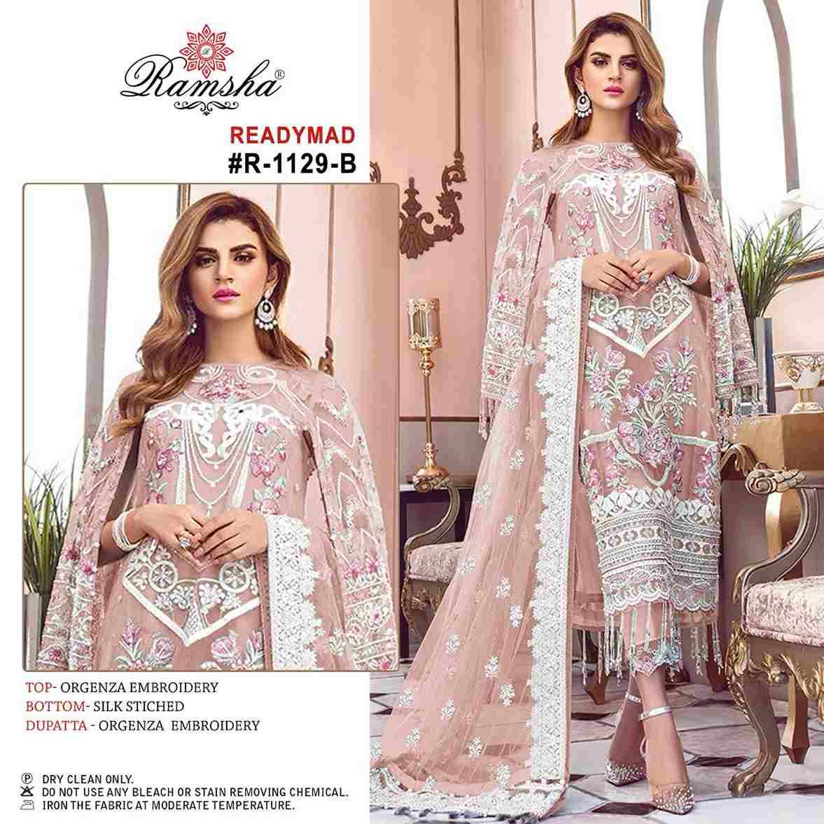 Ramsha 1129 Colours By Ramsha 1129-A To 1129-D Series Beautiful Pakistani Suits Colorful Stylish Fancy Casual Wear & Ethnic Wear Organza Dresses At Wholesale Price