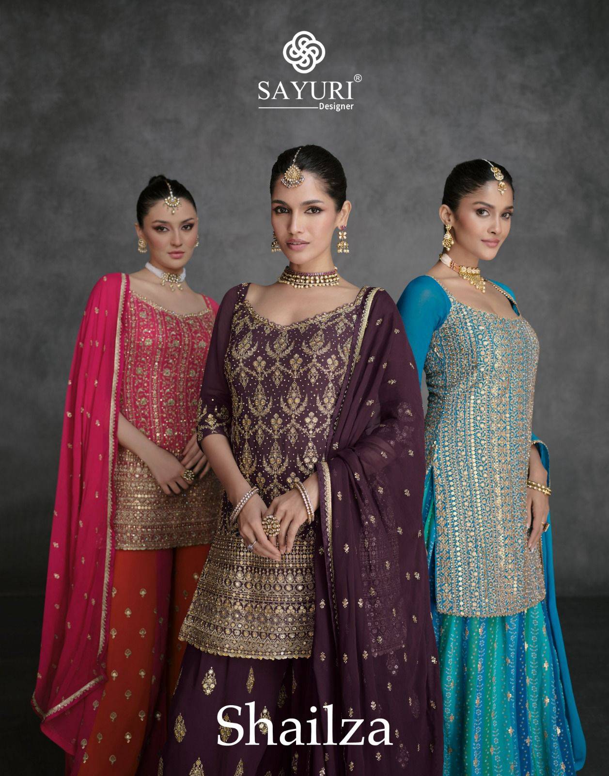 Shailza By Sayuri 5422 To 5424 Series Beautiful Festive Suits Colorful Stylish Fancy Casual Wear & Ethnic Wear Georgette Dresses At Wholesale Price
