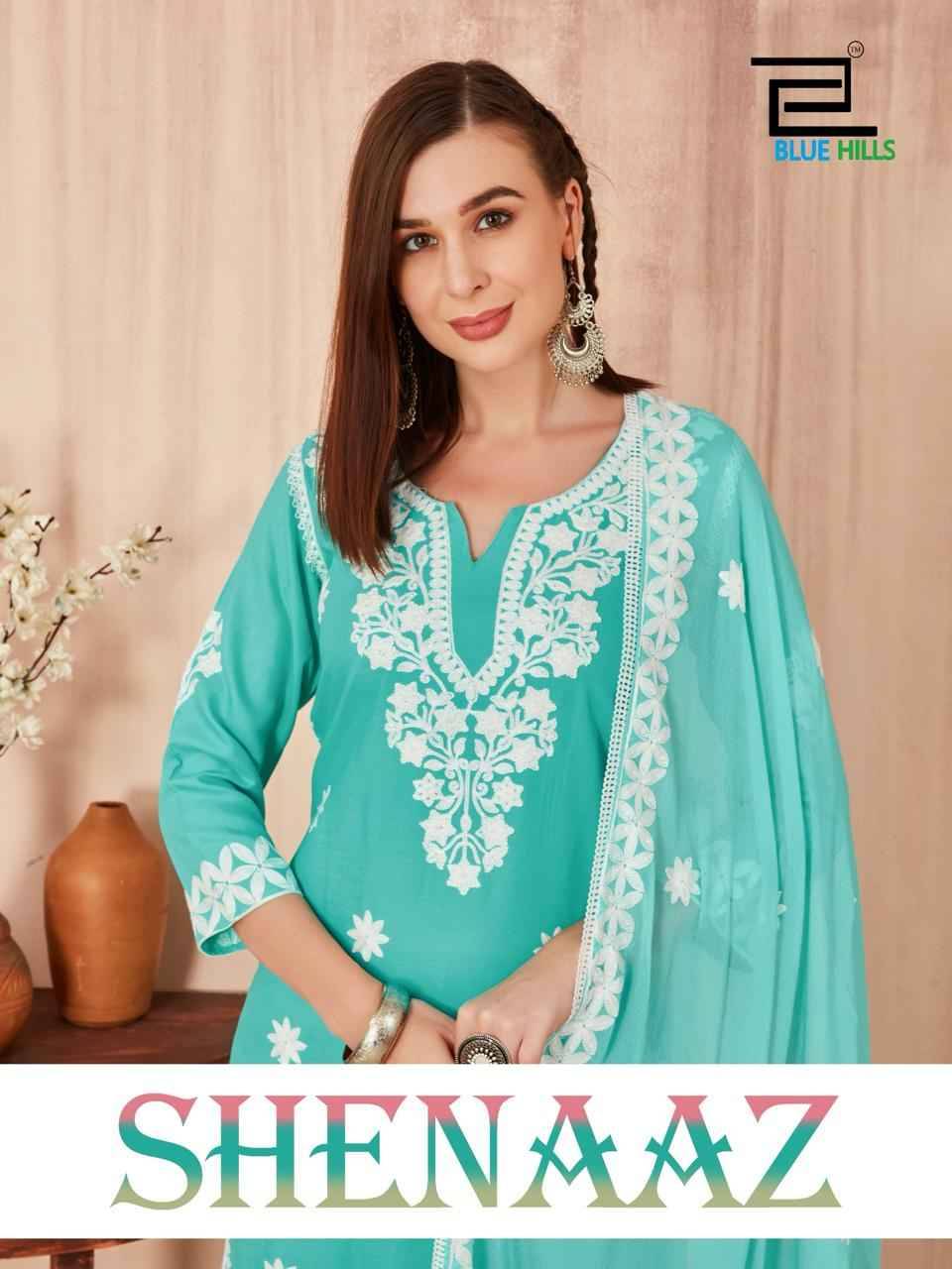 Shenaaz By Blue Hills 101 To 104 Series Beautiful Stylish Fancy Colorful Casual Wear & Ethnic Wear Rayon With Work Kurtis At Wholesale Price