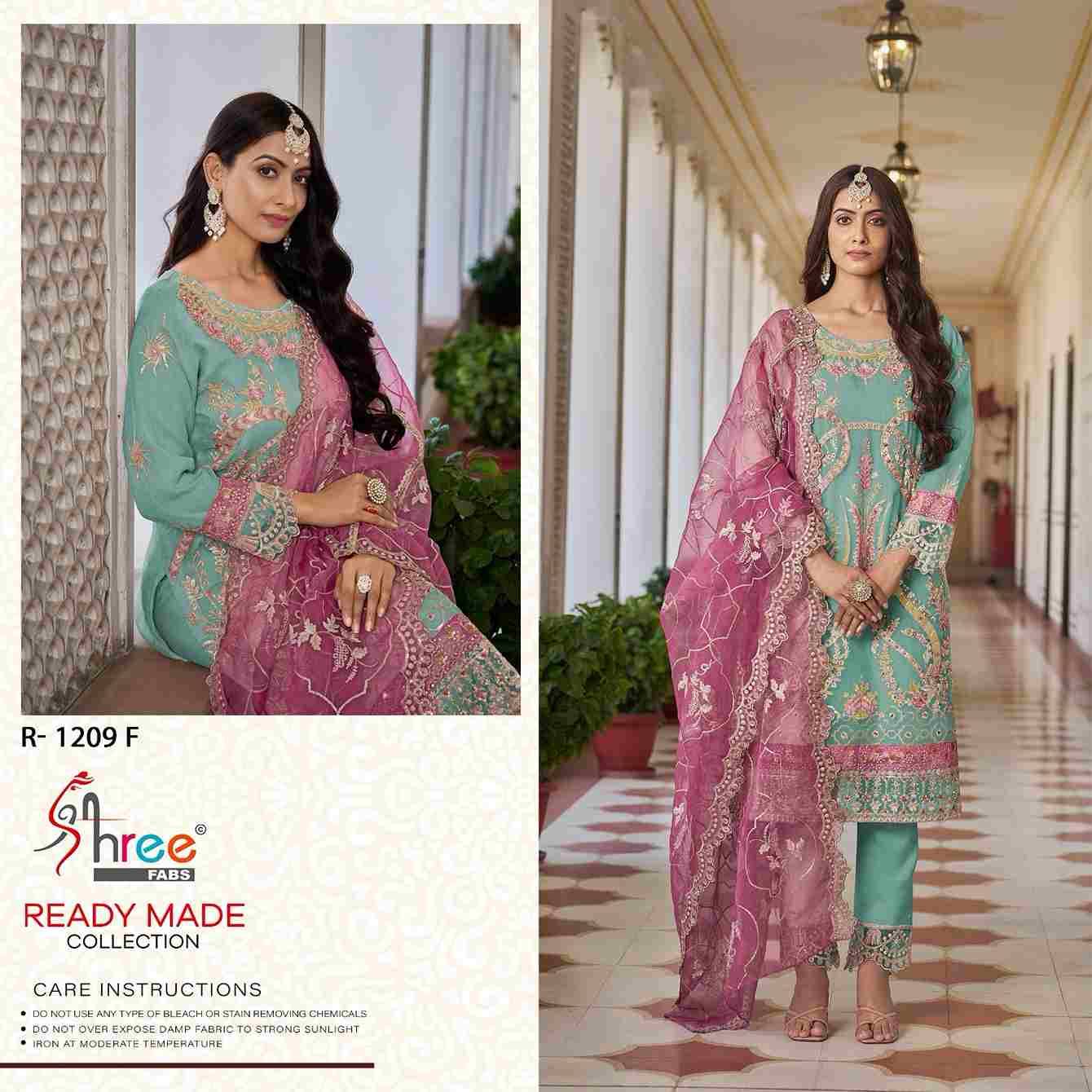 Shree Fabs Hit Design R-1209 Colours Vol-2 By Shree Fabs R-1209-E To R-1209-H Series Pakistani Suits Beautiful Fancy Colorful Stylish Party Wear & Occasional Wear Organza Embroidery Dresses At Wholesale Price