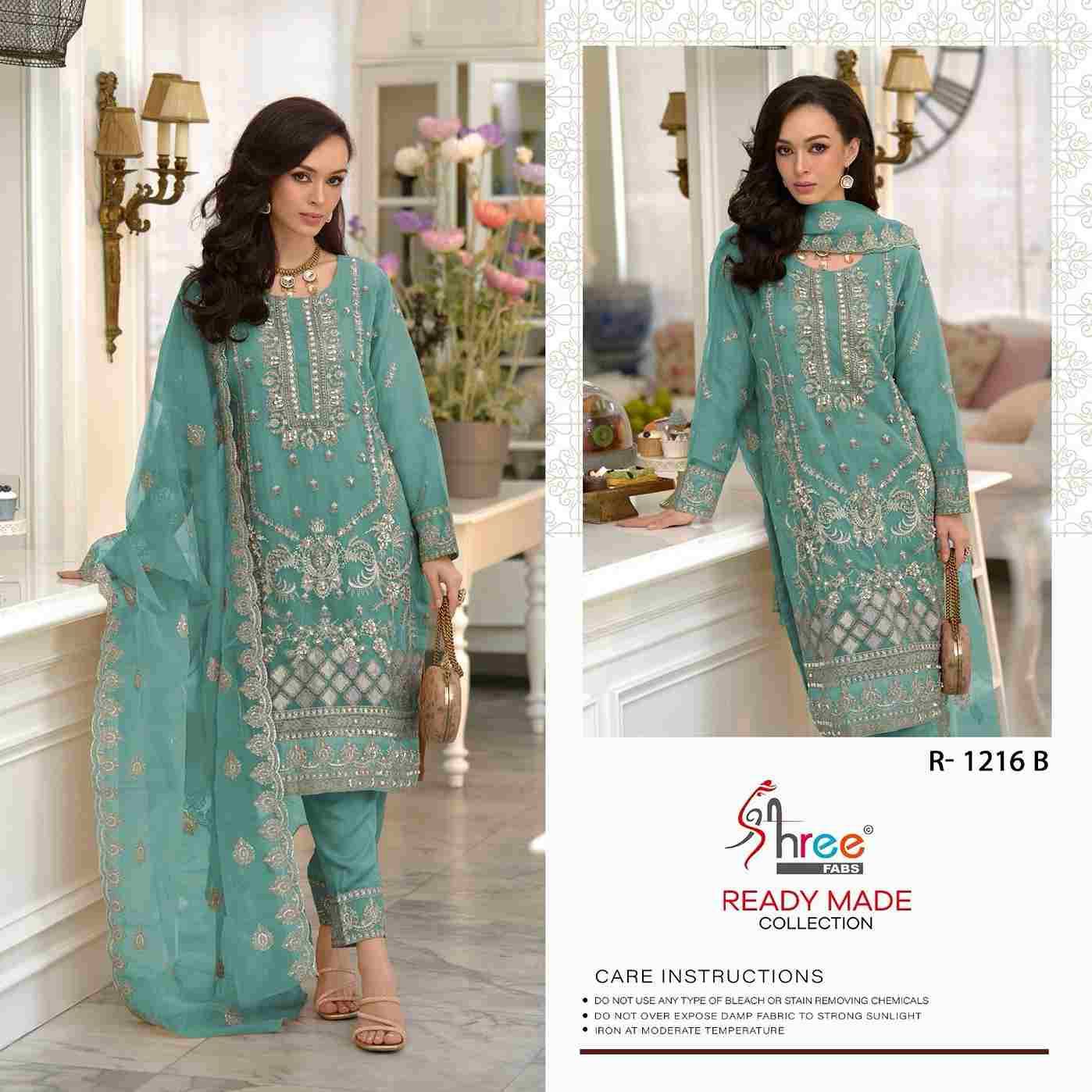 Shree Fabs Hit Design R-1216 Colours By Shree Fabs R-1216-A To R-1216-D Series Beautiful Pakistani Suits Stylish Fancy Colorful Party Wear & Occasional Wear Organza Embroidered Dresses At Wholesale Price