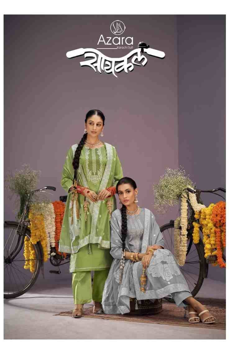  Sayakal By Azara 87001 TO 87006 Series Beautiful Festive Suits Stylish Fancy Colorful Casual Wear & Ethnic Wear Pure Jam Cotton Dresses At Wholesale Price