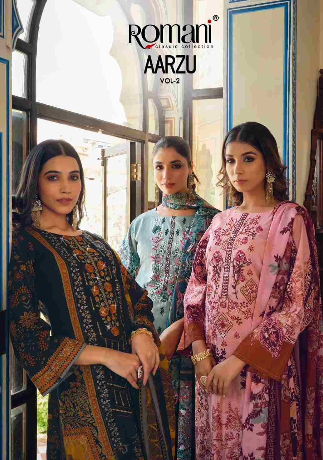 Aarzu Vol-2 By Romani 1085-001 To 1085-010 Series Beautiful Festive Suits Stylish Fancy Colorful Casual Wear & Ethnic Wear Pure Cotton Print Dresses At Wholesale Price