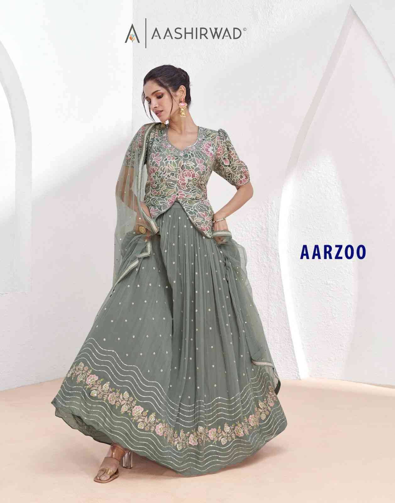 Aarzoo By Aashirwad Creation 9912 To 9915 Series Beautiful Festive Suits Colorful Stylish Fancy Casual Wear & Ethnic Wear Georgette Dresses At Wholesale Price