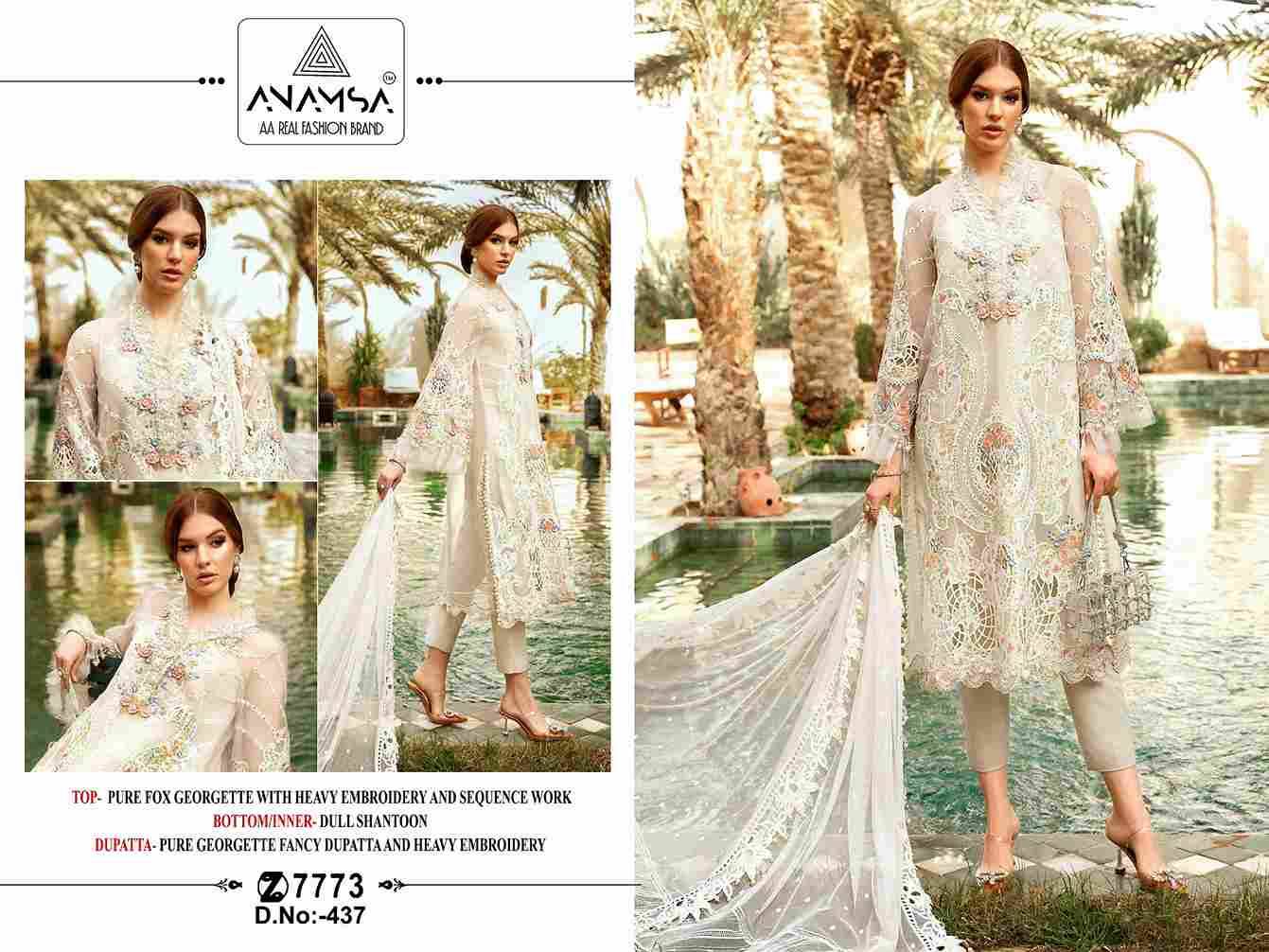 Anamsa Hit Design 437 By Fashid Wholesale Beautiful Pakistani Suits Colorful Stylish Fancy Casual Wear & Ethnic Wear Pure Faux Georgette Embroidered Dresses At Wholesale Price