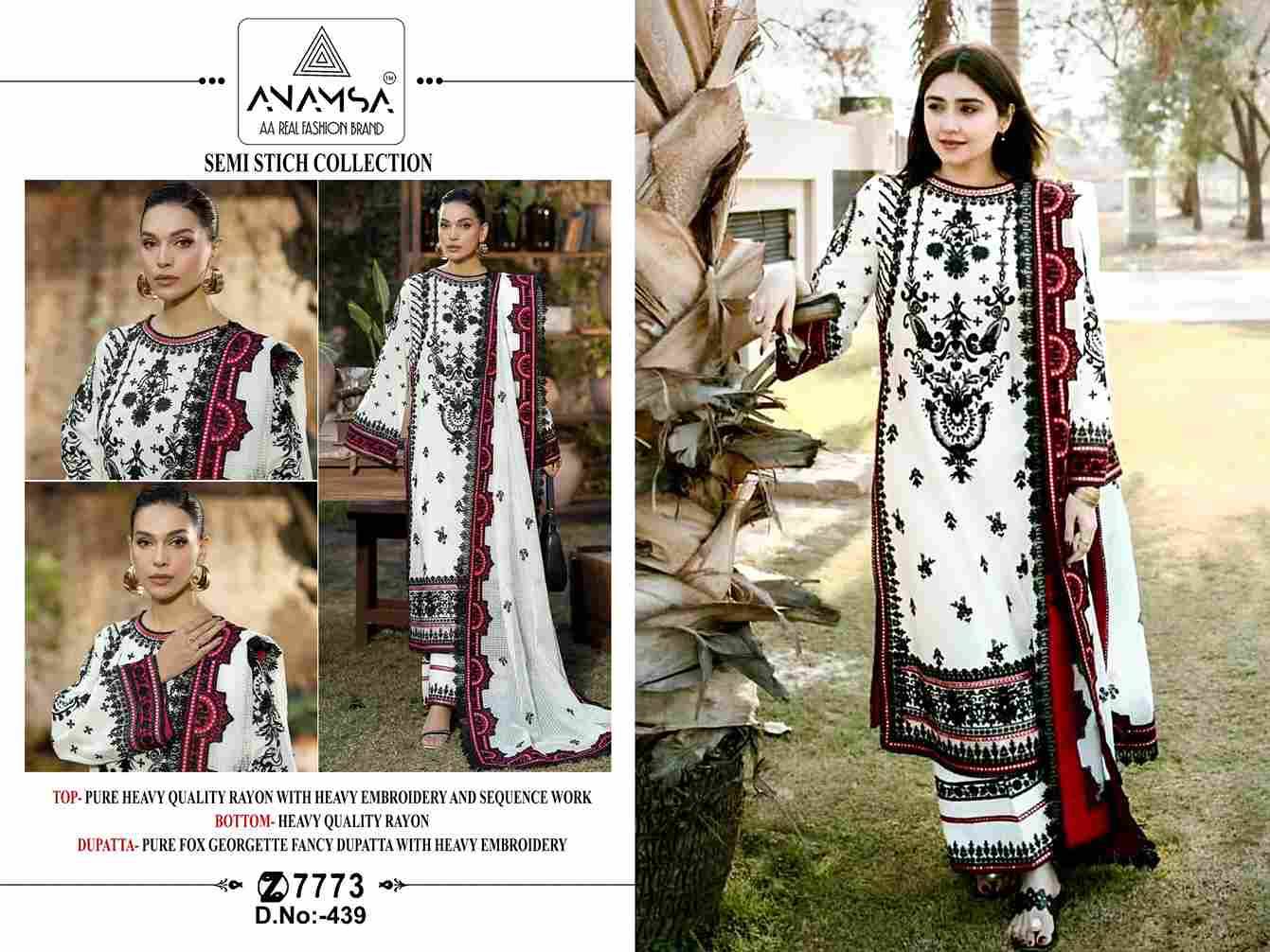 Anamsa Hit Design 439 By Fashid Wholesale Beautiful Pakistani Suits Colorful Stylish Fancy Casual Wear & Ethnic Wear Pure Rayon Embroidered Dresses At Wholesale Price