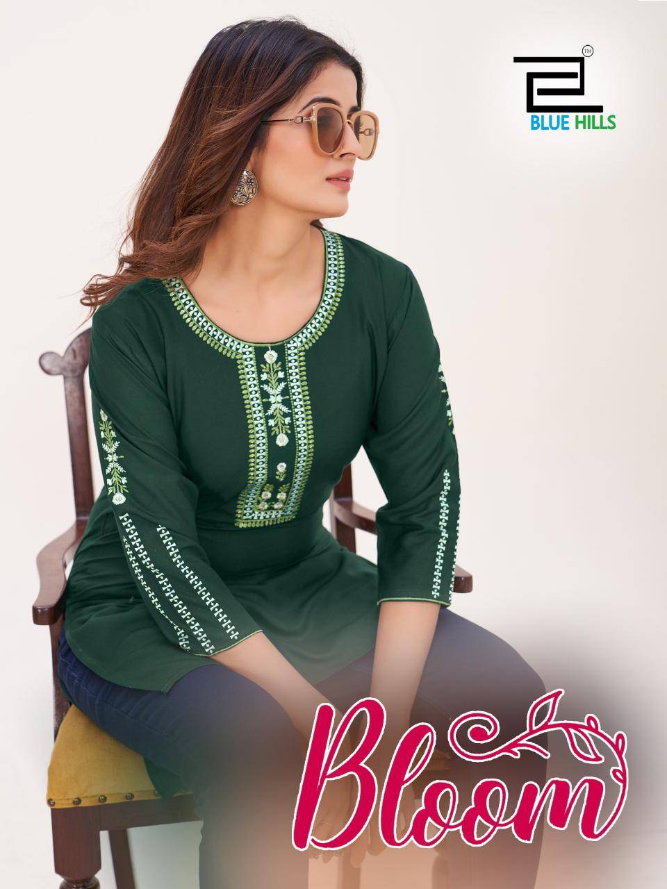 Bloom By Blue Hills 1001 To 1006 Series Designer Stylish Fancy Colorful Beautiful Party Wear & Ethnic Wear Collection Rayon With Work Tops At Wholesale Price