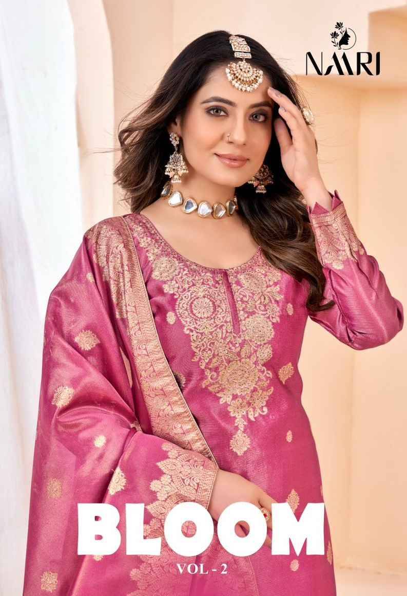 Bloom Vol-2 By Naari 77001 To 77004 Series Beautiful Festive Suits Colorful Stylish Fancy Casual Wear & Ethnic Wear Pure Jacquard Dresses At Wholesale Price