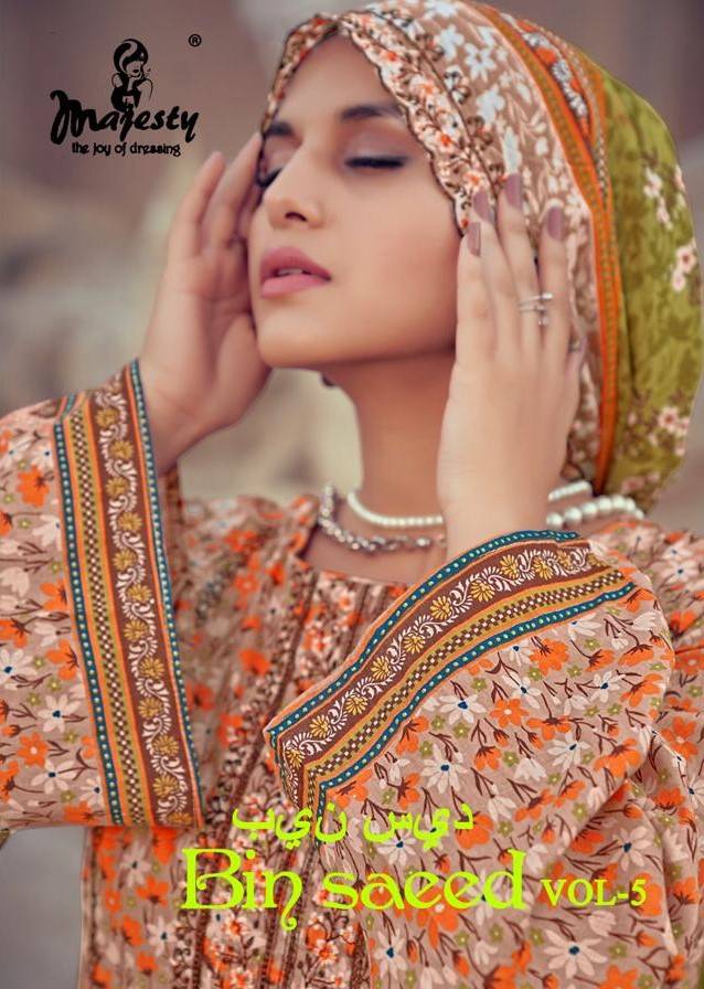 Bin Saeed Vol-5 By Majesty 1001 To 1006 Series Beautiful Pakistani Suits Colorful Stylish Fancy Casual Wear & Ethnic Wear Organza Dresses At Wholesale Price